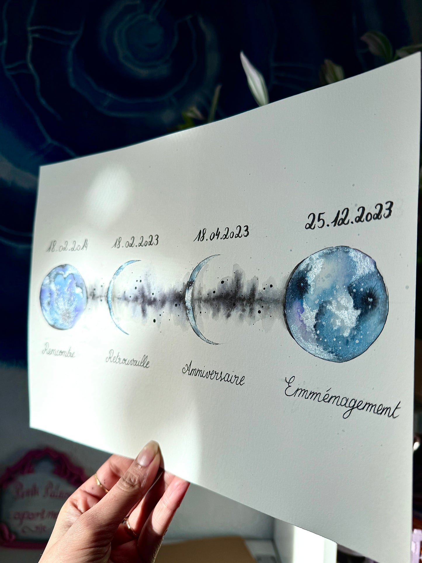 MOON PHASES Illustration personnalisable