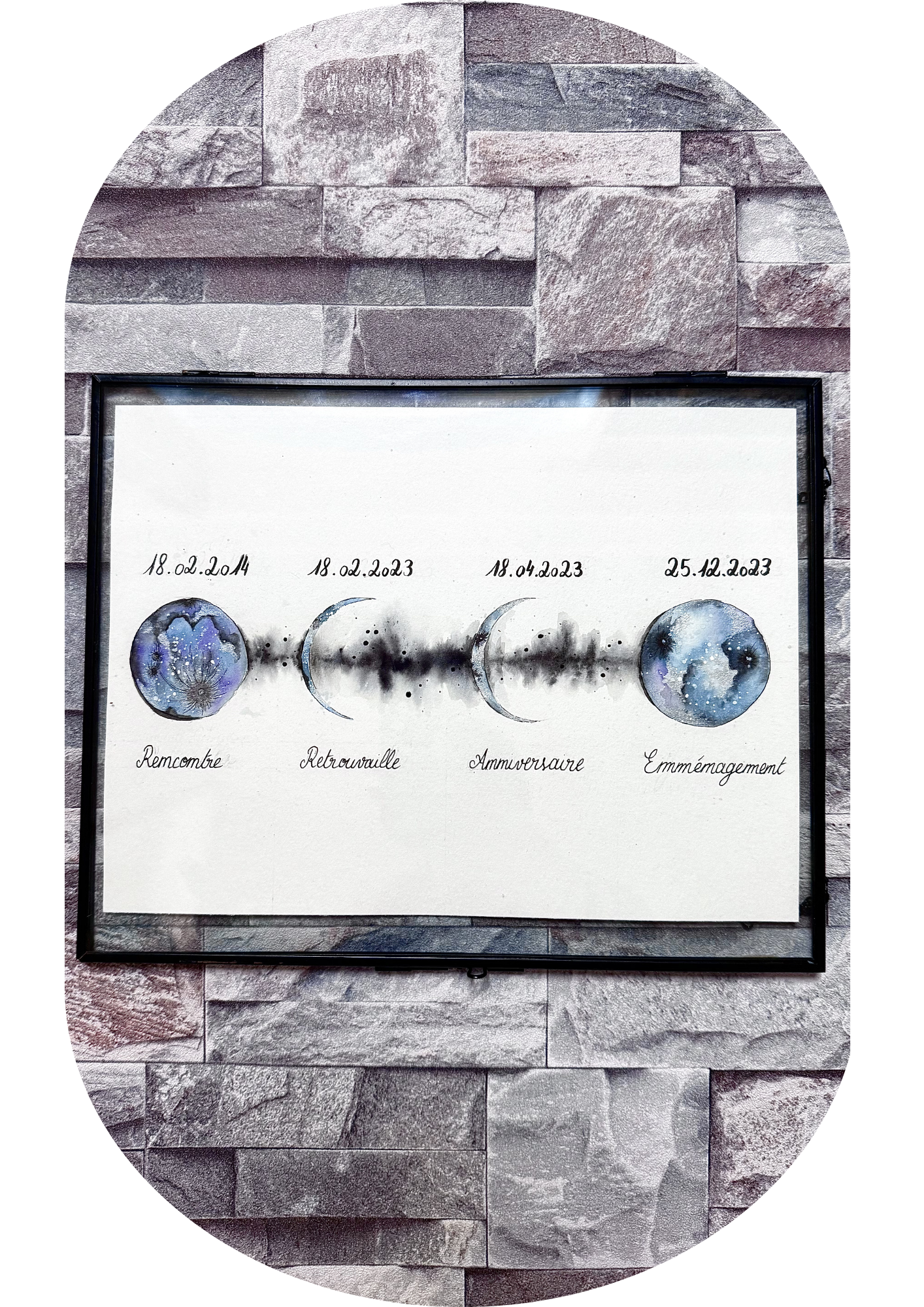 MOON PHASES Illustration personnalisable