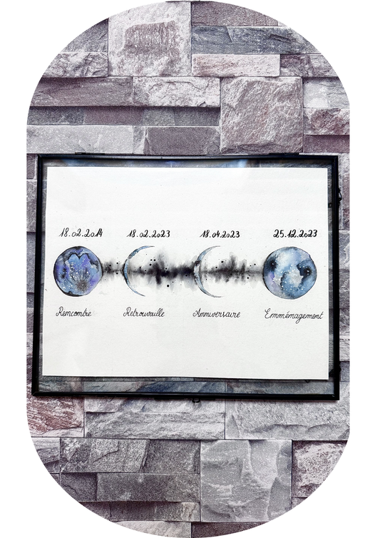 MOON PHASES Illustration personnalisable
